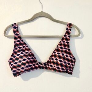 Modcloth geometric print bikini top size large